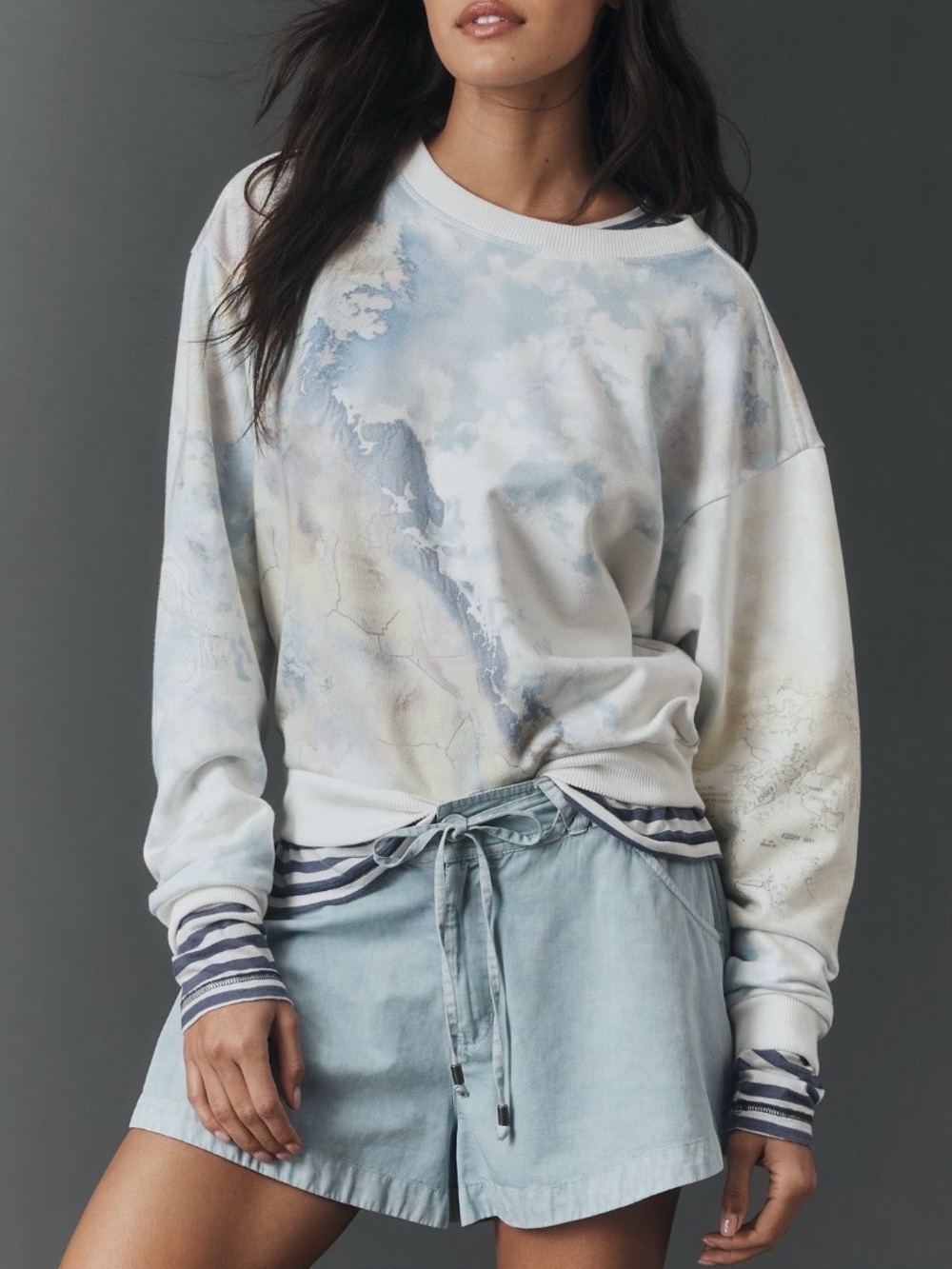 Anthropologie Pilcro Niki Bubble Sweatshirt